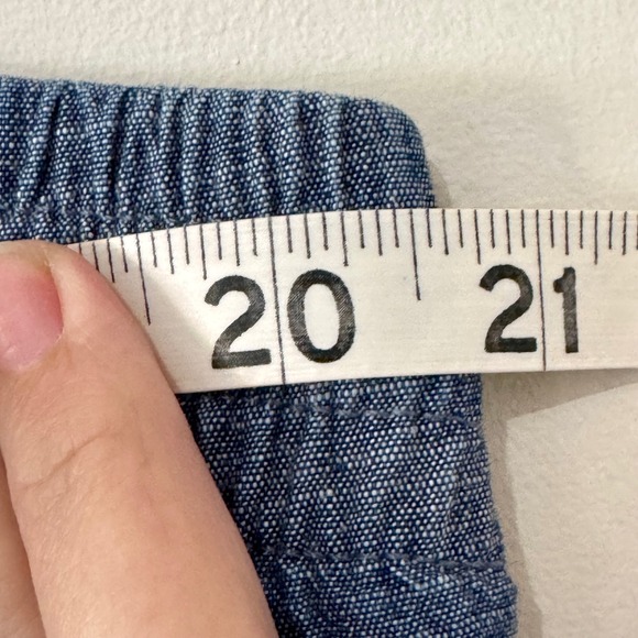 L.L. Bean Favorite Fit Drawstring Pants Size 18W Pull‎ On Cotton Chambray Casual - Picture 11 of 12